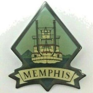Memphis Riverboat Tie Pin Enameled Nautical Jewelry Boat Park International
